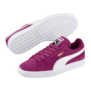 Women’s PUMA Suede Classic Magenta Haze and white Sz 8.
